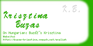 krisztina buzas business card